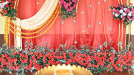 Poite decoration done by Upahar Events and Catering